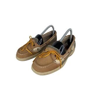 Easy Spirit Womens Size 8 Boat Shoes Beige Mesh & Leather Upper Casual Loafers